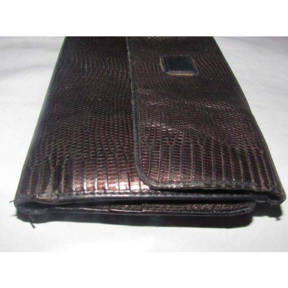 GUCCI Vintage Brown Snakeskin XL Checkbook - Picture 5 of 12